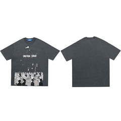 Mens Hip Hop T Shirt Streetwear Emotion Surge Printed Tshirt Short Sleeve Summer Harajuku T-Shirt Cotton Tops Tees Loose
