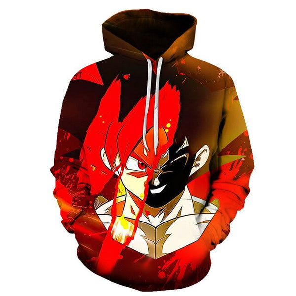 Dragon Ball Hoodie Men 3D Sweatshirts Super Saiyan Goku Printed Hooded Pullover Teen Fashion Cartoon Hoody Streetwear - Vimost Shop