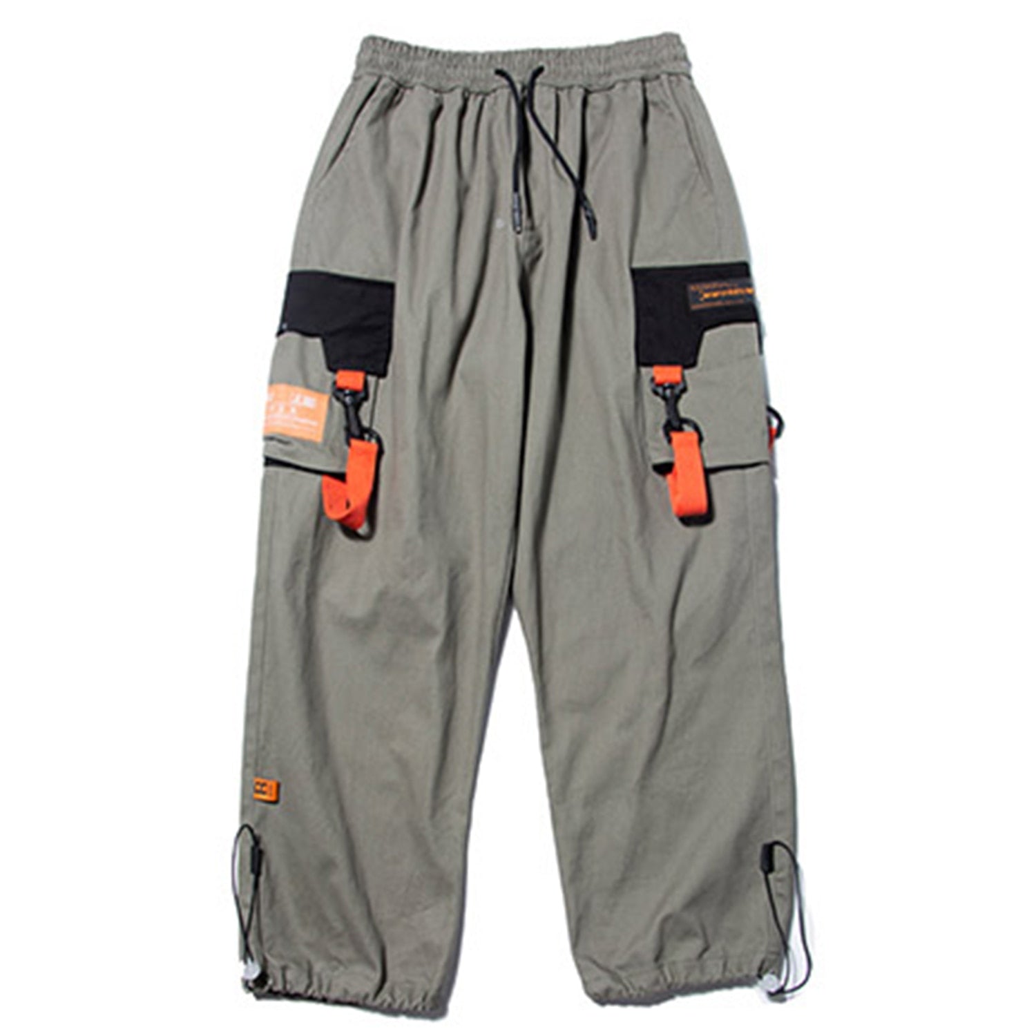Hip Hop Color Block Pockets Male Harem Cargo Pants Streetwear Harajuku Casual Drawstring Joggers Mens Trousers | Vimost Shop.