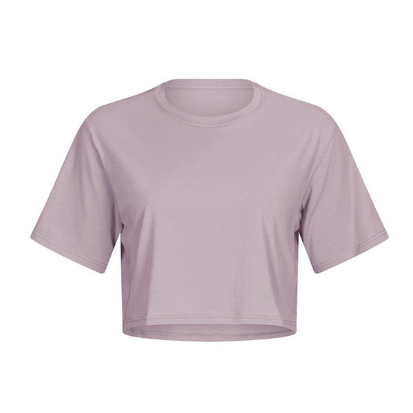 Lightweight Cotton Running Workout Crop Top Women | Vimost Shop.