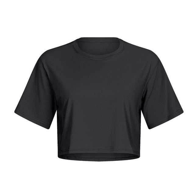 Lightweight Cotton Running Workout Crop Top Women | Vimost Shop.