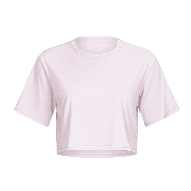 Lightweight Cotton Running Workout Crop Top Women | Vimost Shop.