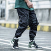 Multi-pocket Hip Hop Harem Pants Men Elastic Waist Trousers Joggers Casual Loose Ribbons Cargo Pants Sweatpants | Vimost Shop.