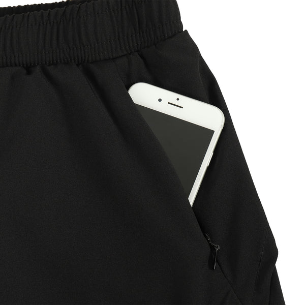 Men Running Shorts 2 in 1 Sports Shorts Quick Dry Active Training Exercise Jogging Gym Shorts With Zipper Pockets