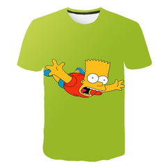 Happy family Funny Homer Simpson And his Son Wife 3D Printed Shorts Sleeve T-shirt