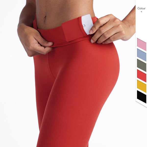 Solid Fitness Athletic Pants Women Sports Capris Yoga Leggings High Elastic Waist Solid Skinny Stretch Tights Seamless | Vimost Shop.