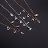 Mother's Day Gift  6mm Zircon Name Necklace for Women Girl Personalized Crystal Name Necklace Copper Pendant Plain Chain | Vimost Shop.
