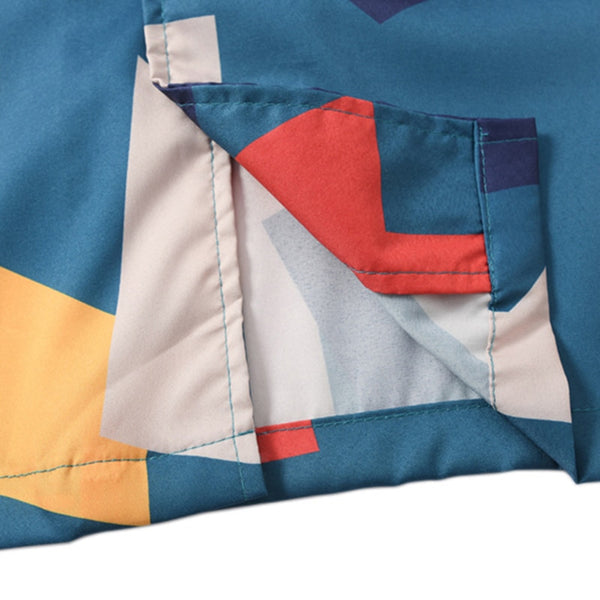 Hip Hop Shirt Streetwear Mens Hawaiian Shirt Color Block Geometric | Vimost Shop.