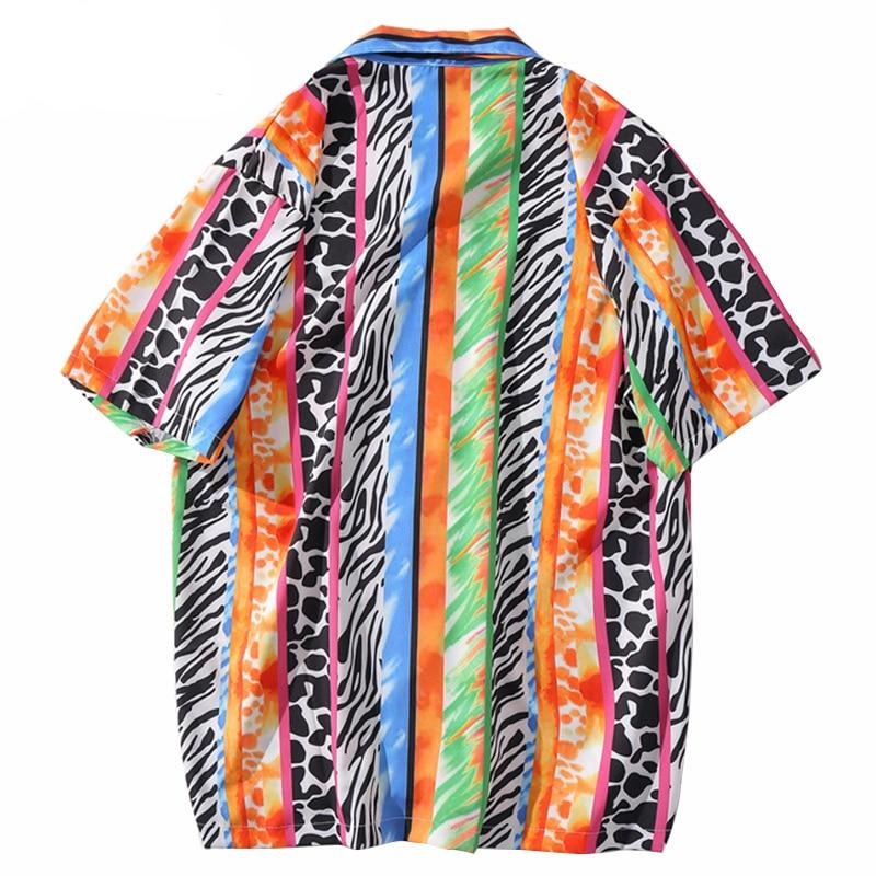 2020 Hip Hop Shirt Streetwear Men Hawaiian Shirt Animal Skin Print Harajuku Beach Shirt Summer Aloha Shirts Short Sleeve Tops | Vimost Shop.