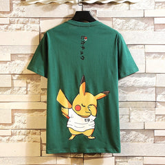 Men's Cotton Fashion T-shirt Mens Summer Funny Anime Tshirts 5XL Casual Printed T Shirt Streetwear Tee Man Oversized Tops & Tees