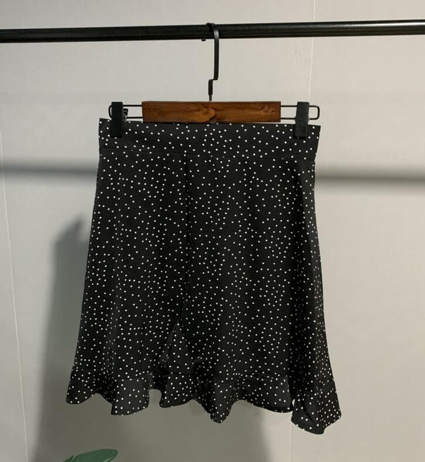 Women Dots Mini Skirt Green White Saia High Waistline Faldas sexy Skirts Summer | Vimost Shop.