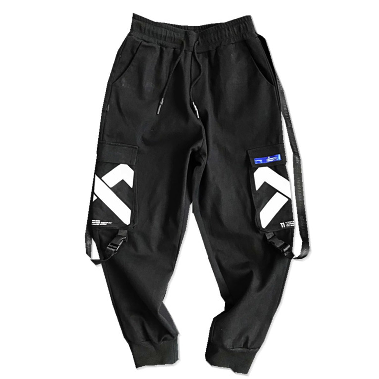 Multi Pockets Printed Cargo Pants Men Harajuku Hip Hop Casual Ribbons Trousers Streetwear Joggers Sweatpants | Vimost Shop.