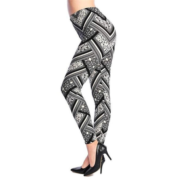 New Rose Flower Printed Leggings Fashion Sexy Women Lady Slim High Elastic Cotton Pants | Vimost Shop.