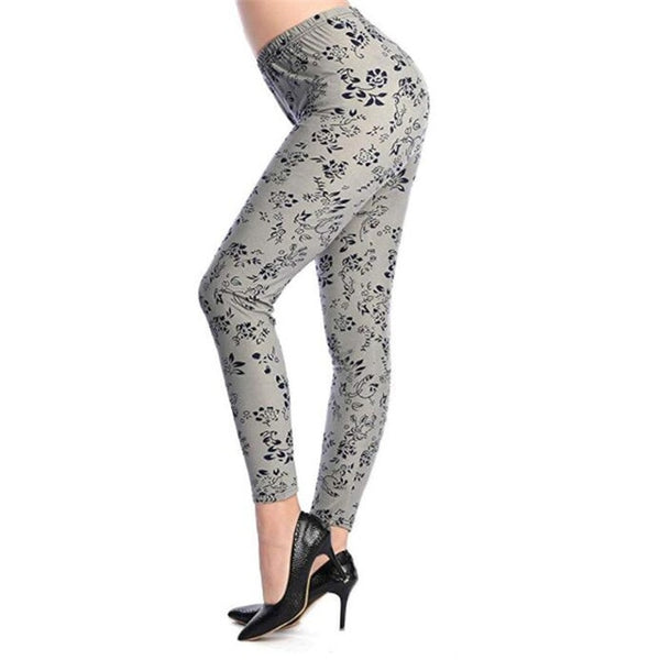 New Rose Flower Printed Leggings Fashion Sexy Women Lady Slim High Elastic Cotton Pants | Vimost Shop.
