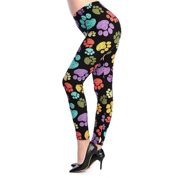 New Rose Flower Printed Leggings Fashion Sexy Women Lady Slim High Elastic Cotton Pants | Vimost Shop.