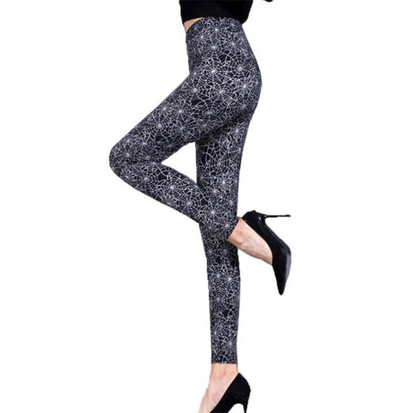 New Rose Flower Printed Leggings Fashion Sexy Women Lady Slim High Elastic Cotton Pants | Vimost Shop.