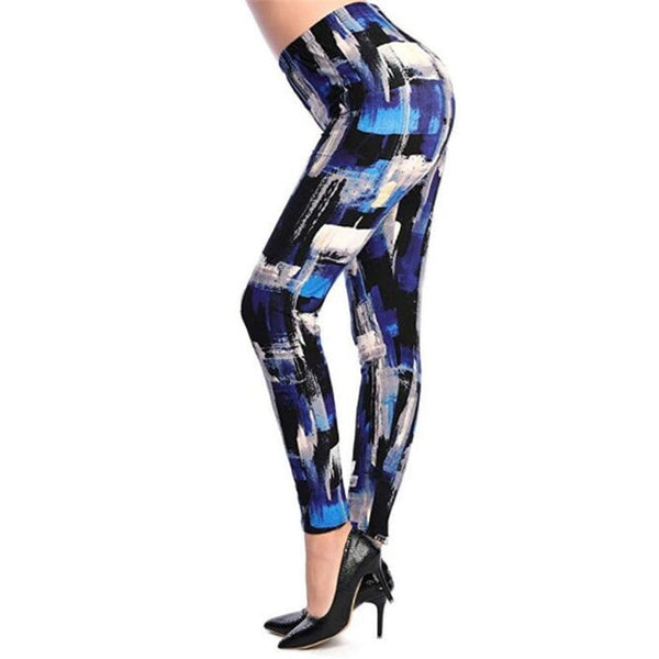 New Rose Flower Printed Leggings Fashion Sexy Women Lady Slim High Elastic Cotton Pants | Vimost Shop.