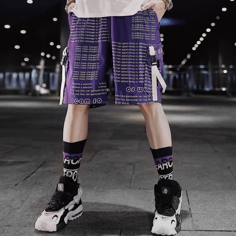 Streetwear Men's Shorts Knee Length Summer New Fashion Printed Hiphop Men Short Pants Mens Beach Pants Loose Leisure | Vimost Shop.