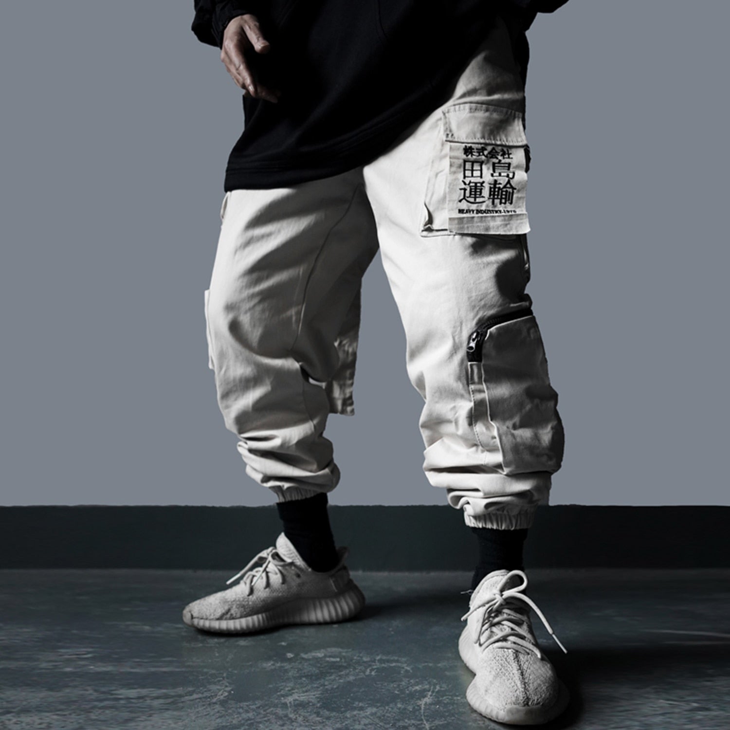 Multi Pockets Hip Hop Harem Cargo Pants Men Harajuku Casual Streetwear Sweatpants Joggers Elastic Waist Trousers | Vimost Shop.