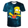 Men and women fat T-shirt Simpson print 3D T-shirt cartoon funny Simpson family T-shirt O-neck short-sleeved casual T-shirt | Vimost Shop.