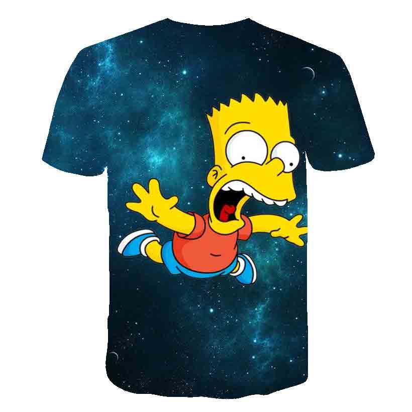 Men and women fat T-shirt Simpson print 3D T-shirt cartoon funny Simpson family T-shirt O-neck short-sleeved casual T-shirt | Vimost Shop.
