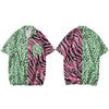 Men Hawaiian Shirt Zebra Stripe Leopard Print Patchwork | Vimost Shop.