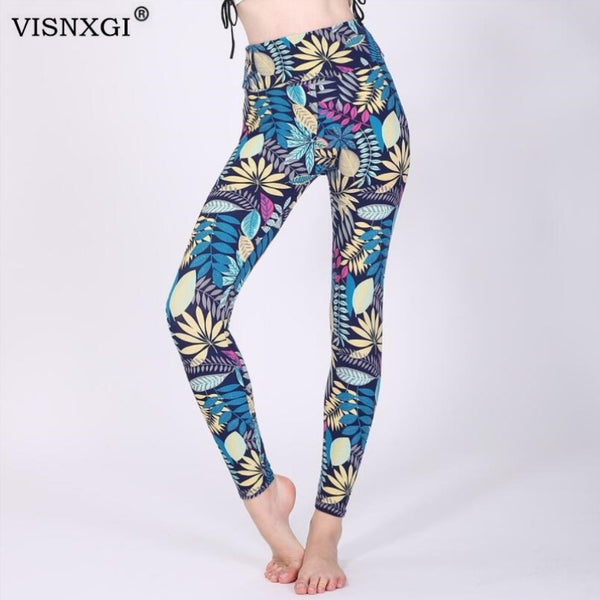 Fashion Girl Legging Spandex Aptitud Print Floral Leggings Leggins Milk Silk | Vimost Shop.