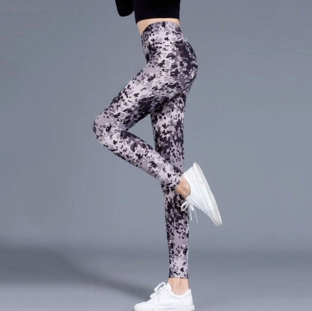 Fashion Girl Legging Spandex Aptitud Print Floral Leggings Leggins Milk Silk | Vimost Shop.