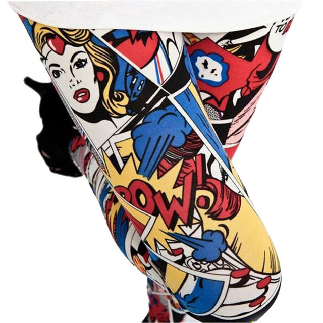 Fashion Girl Legging Spandex Aptitud Print Floral Leggings Leggins Milk Silk | Vimost Shop.