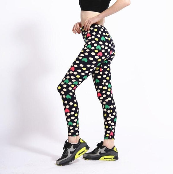 Fashion Girl Legging Spandex Aptitud Print Floral Leggings Leggins Milk Silk | Vimost Shop.