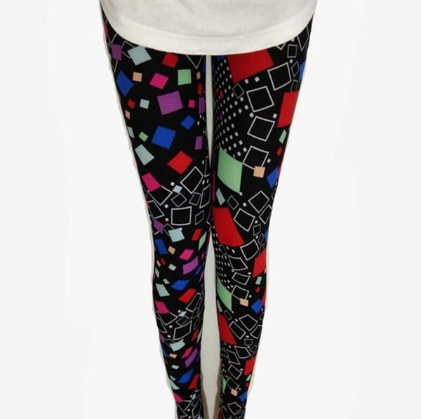 Fashion Girl Legging Spandex Aptitud Print Floral Leggings Leggins Milk Silk | Vimost Shop.