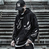 Hip Hop Darkwear Mask Print Loose Hoodies Men Streetwear Techwear Pullover Hoodie Sweatshirt Tops Streetwear | Vimost Shop.