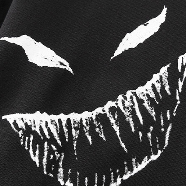 Hip Hop Darkwear Mask Print Loose Hoodies Men Streetwear Techwear Pullover Hoodie Sweatshirt Tops Streetwear | Vimost Shop.