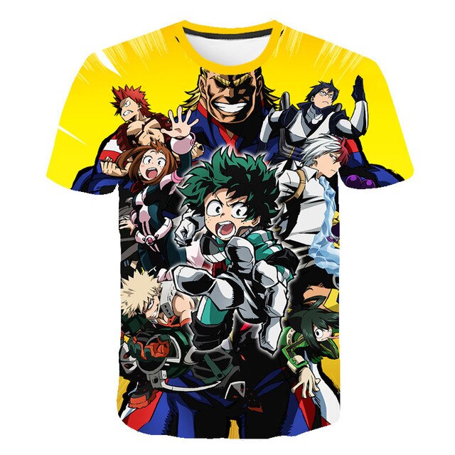 My Hero Academia in men's T-Shirt All Might 3D Printing tshirts Cosplay NUOVO Anime Short Sleeve Casual Top | Vimost Shop.