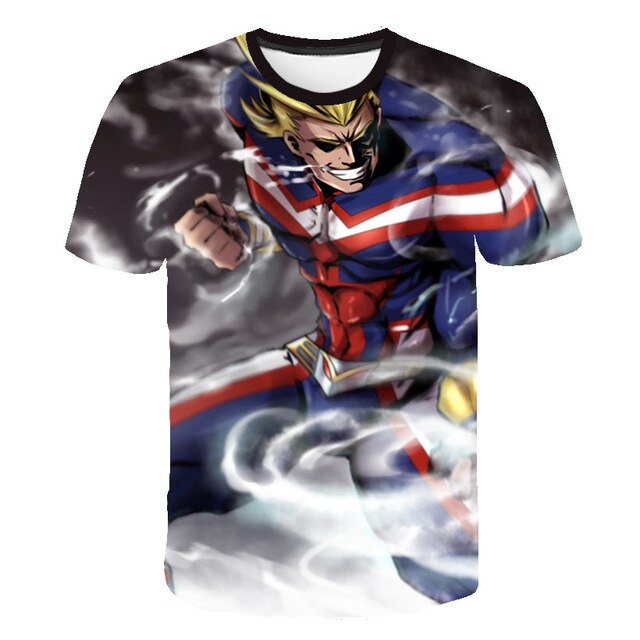 My Hero Academia in men's T-Shirt All Might 3D Printing tshirts Cosplay NUOVO Anime Short Sleeve Casual Top | Vimost Shop.