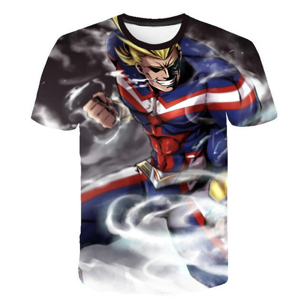 My Hero Academia in men's T-Shirt All Might 3D Printing tshirts Cosplay NUOVO Anime Short Sleeve Casual Top | Vimost Shop.