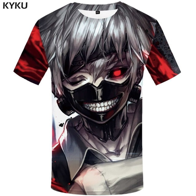Tokyo Ghoul T-shirt Men Ken Kaneki T-shirts 3d Graffiti Tshirt Printed Japan Tshirts Casual Blood Anime Clothes | Vimost Shop.