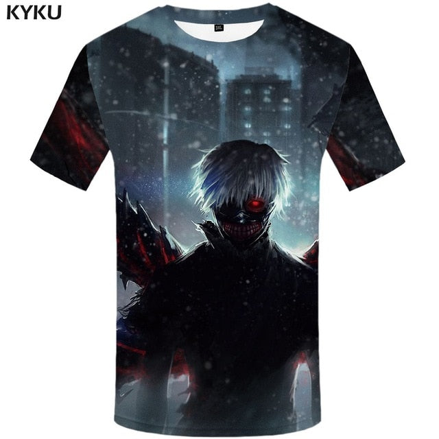 Tokyo Ghoul T-shirt Men Ken Kaneki T-shirts 3d Graffiti Tshirt Printed Japan Tshirts Casual Blood Anime Clothes | Vimost Shop.