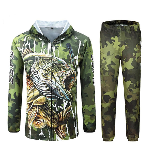Fishing t Shirts Anti UV Sun Protection Long Sleeve mens Camouflage Fishing Jacket Set Shirt Clothing Clothes Big | Vimost Shop.