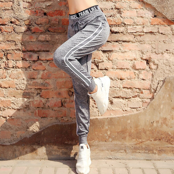Spring Style Large Size Running Pants Soft Loose Women's  Yoga Fitness Pants Casual Athletic Sweatpants Side Strips | Vimost Shop.