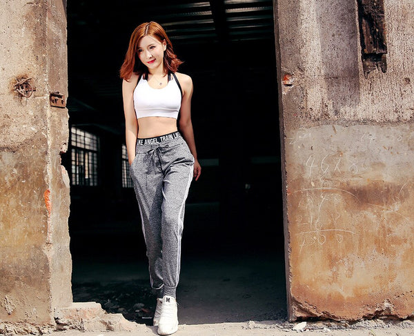 Spring Style Large Size Running Pants Soft Loose Women's  Yoga Fitness Pants Casual Athletic Sweatpants Side Strips | Vimost Shop.