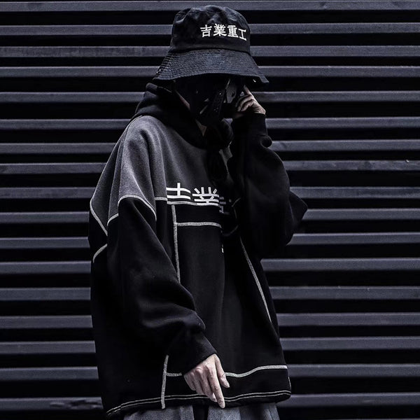 Patchwork Color Block Thick Hooded Sweatshirts Men Harajuku Hip Hop Pullover Casual Cargo Hoodies Streetwear | Vimost Shop.