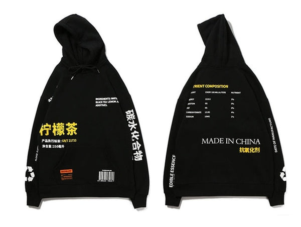Men Hoodies Pullover fashion Streetwear LemonTea Print Deisgn Sweatshirt Hip Hop Autumn Winter Fleece Hoodie | Vimost Shop.