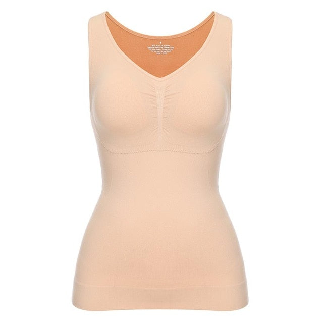 Tank Tops for Women with Built in Bra Shelf Bra Casual Wide Strap Basic Camisole Sleeveless Top Shaper with Removable Bra | Vimost Shop.