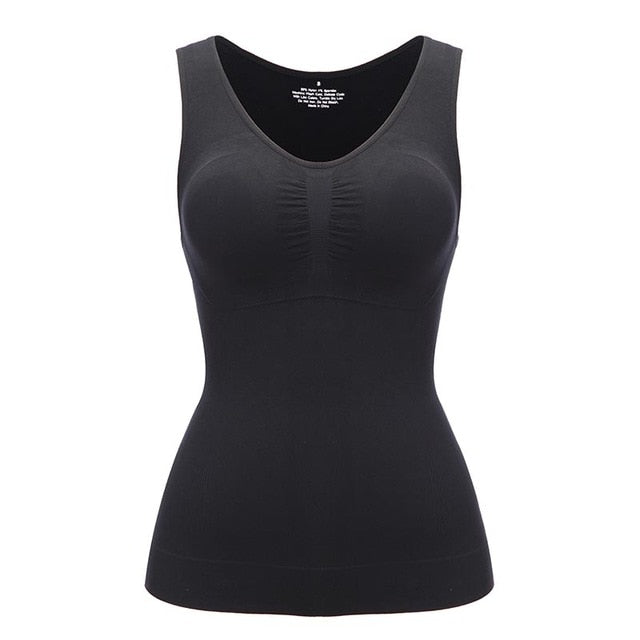 Tank Tops for Women with Built in Bra Shelf Bra Casual Wide Strap Basic Camisole Sleeveless Top Shaper with Removable Bra | Vimost Shop.