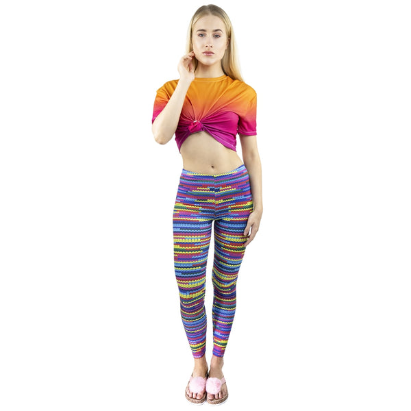 Knit Printing Sexy Elastic Fitness Leggings paddy Workout Legging Stretch Slim Sportswear Leggings | Vimost Shop.