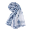 Women Classical Print Scarf Scarves Sun Protection Gauze Kerchief Lightweight ethnic blue and white porcelain Bali yarn scarf | Vimost Shop.