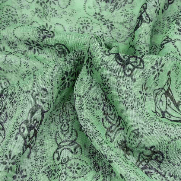 Women Classical Print Scarf Scarves Sun Protection Gauze Kerchief Lightweight ethnic blue and white porcelain Bali yarn scarf | Vimost Shop.