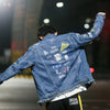 Hip Hop Fashion Printed Jeans Jacket Men  Autumn Winter Streetwear Denim Jackets Coats Cowboy Jacket Jaqueta masculina | Vimost Shop.