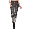 Gothic SKull Punk  Women's Leggings Pants Fantastic Armor Grey Print Ankle Workout Fitness Trousers | Vimost Shop.